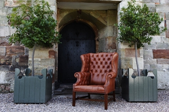 Leather Gentleman's Wing Chair